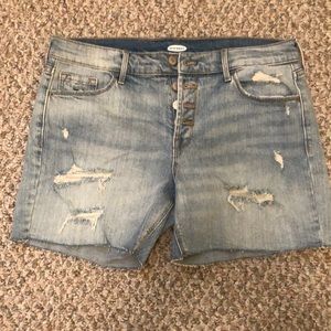 Old Navy distressed button fly Jean shorts
